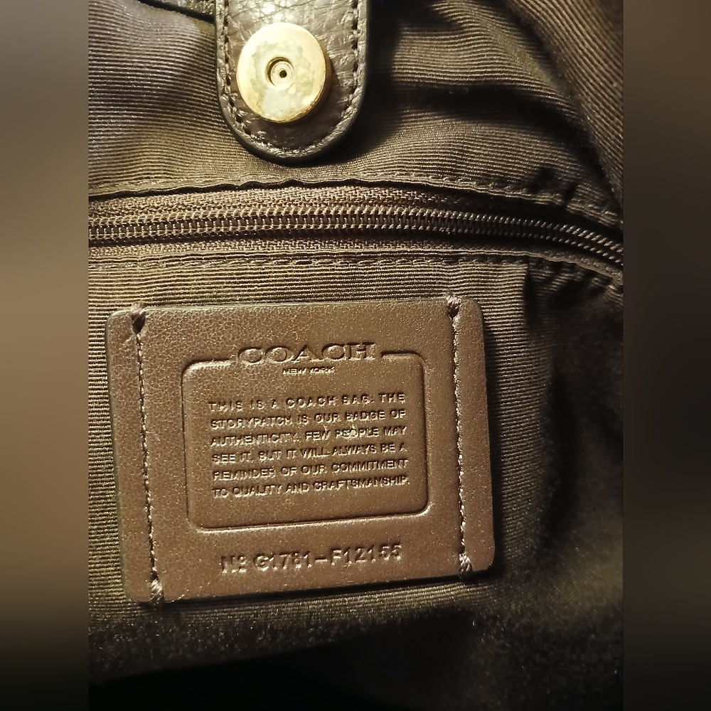 FINAL SALE! Coach Lily Pebbled Leather Shoulder Bag - Oxblood - Picture 10 of 13